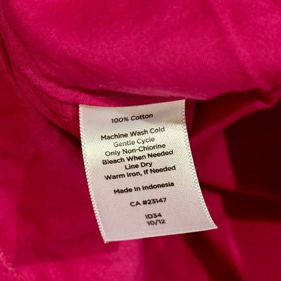 Talbots Pink Polka-Dot Textured Sleeveless Top (Size 14P, 100% Cotton) - Picture 8 of 9
